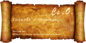 Csiszár Orsolya névjegykártya